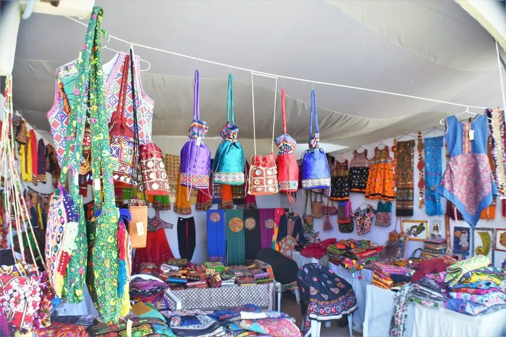 Shopping at Rann Utsav craft bazaar