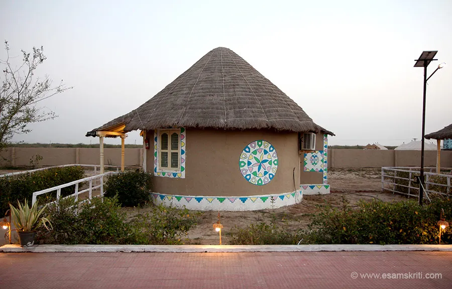 Rann Utsav tents under the moonlight